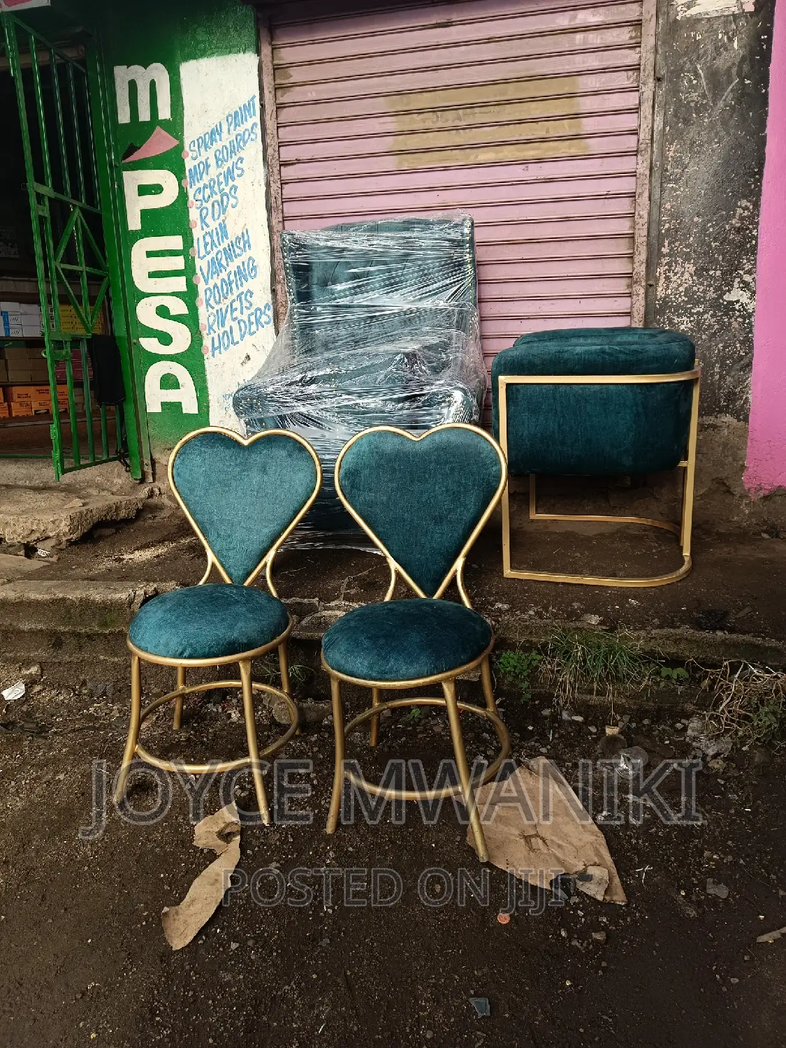Styling Chair, Pedicure Seat and 2 Manicure Chairs.