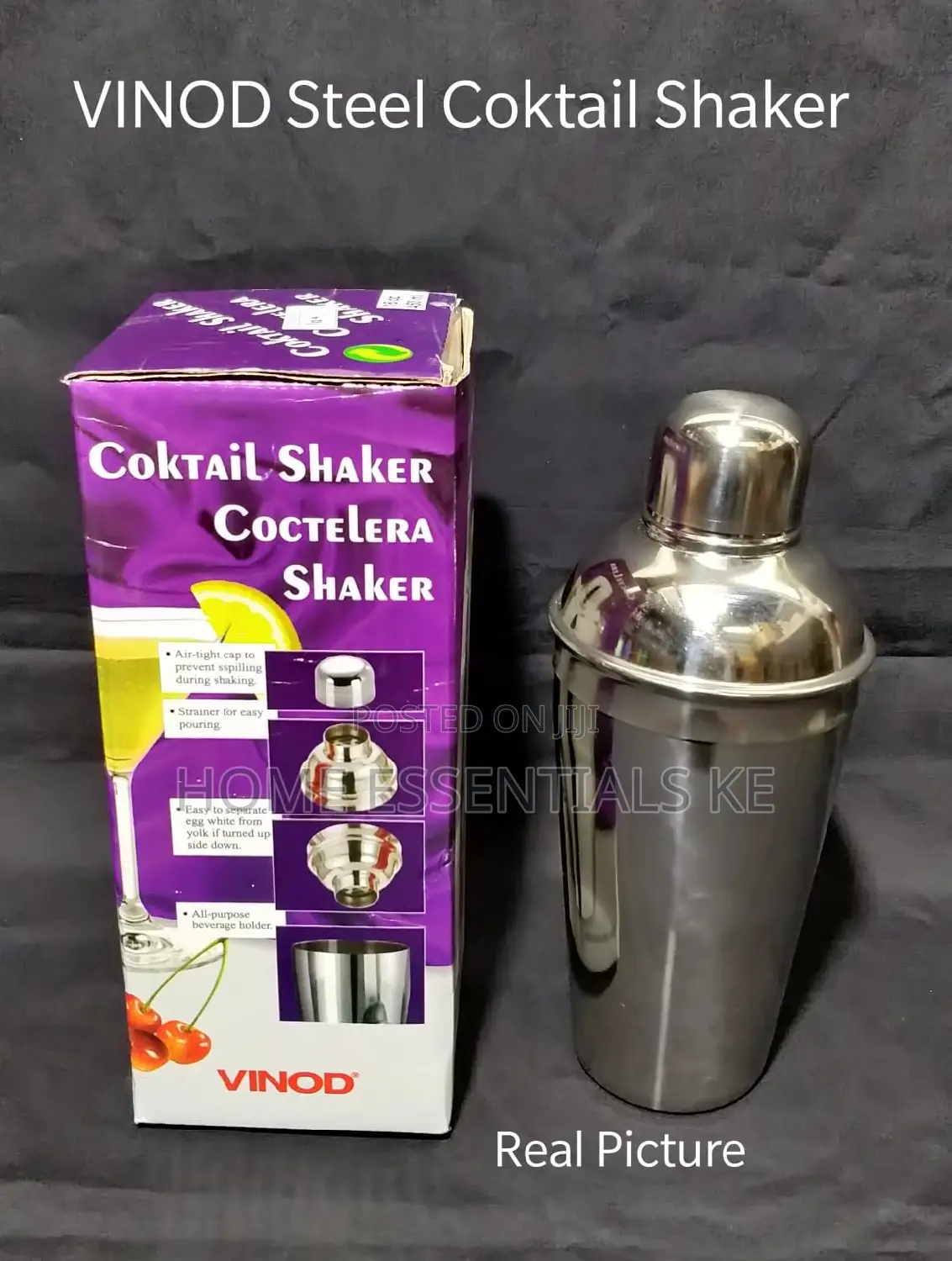 Vinod Stainless Steel Coktail Shaker Available 450ml 750ml