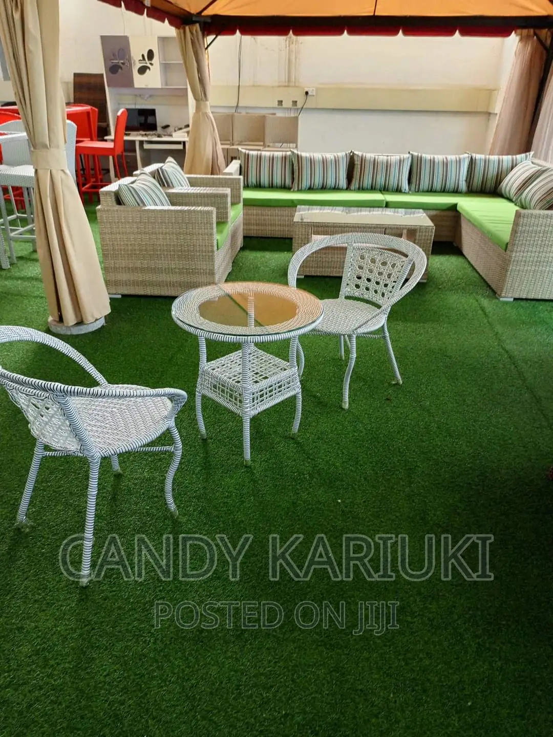 White 2 Seater Outdoor Set