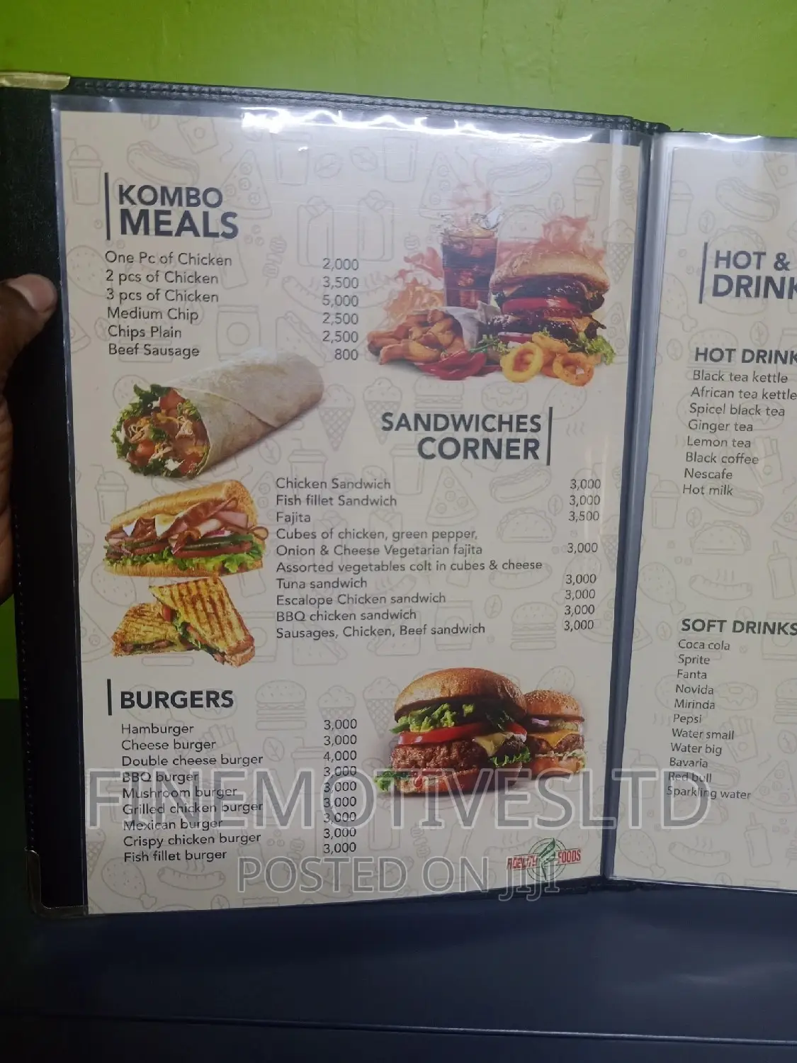 Menu Folder Plus Inserts