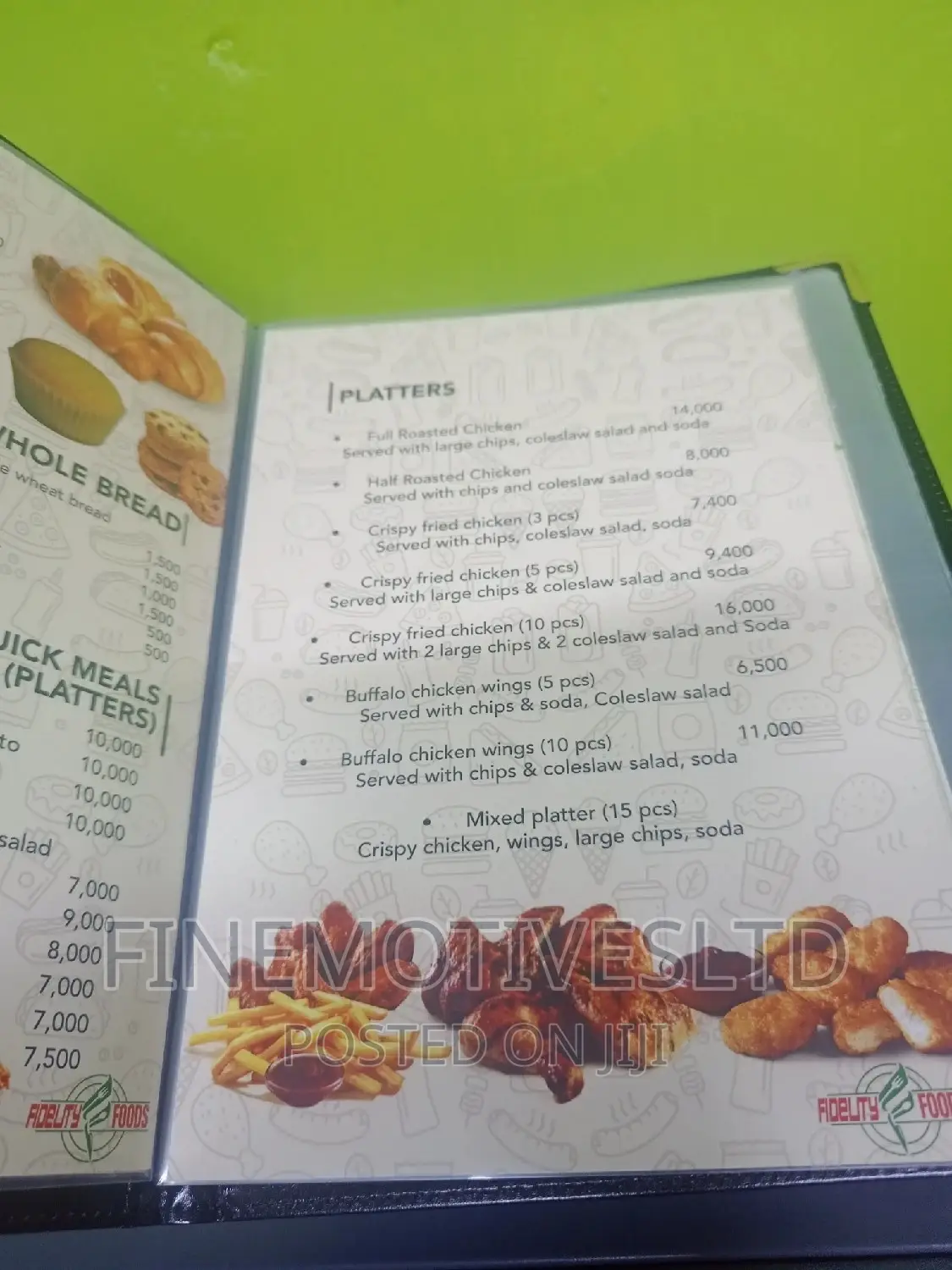 Menu Folder Plus Inserts