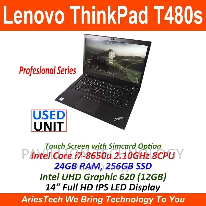 Laptop Lenovo ThinkPad T480s 16GB Intel Core i7 SSD 512GB