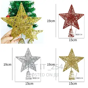 Christmas Tree Topper Decor Colour: Red, Gold, Silver