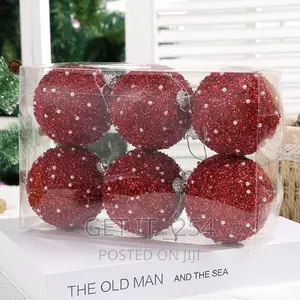 6pc Set High Quality Glitter Christmas Ball