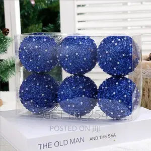 6pc Set High Quality Glitter Christmas Ball