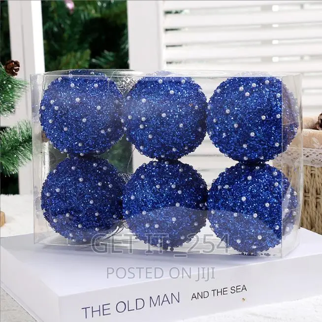 6pc Set High Quality Glitter Christmas Ball