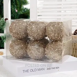 6pc Set High Quality Glitter Christmas Ball