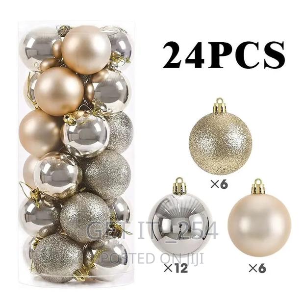 24 Pc Set Christmas Ball(Big Size)
Colours: As Displayed