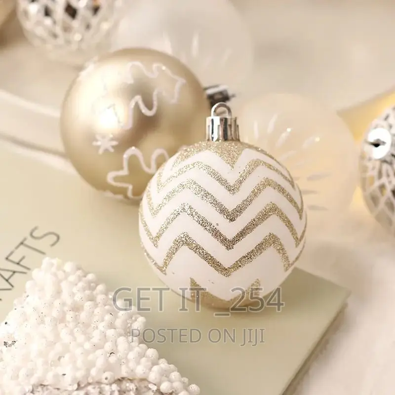 16pc Set Touch of Gold Christmas Ball