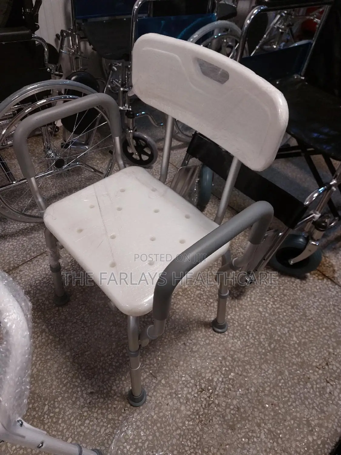 Shower Chair With Armrests and Back Rest.