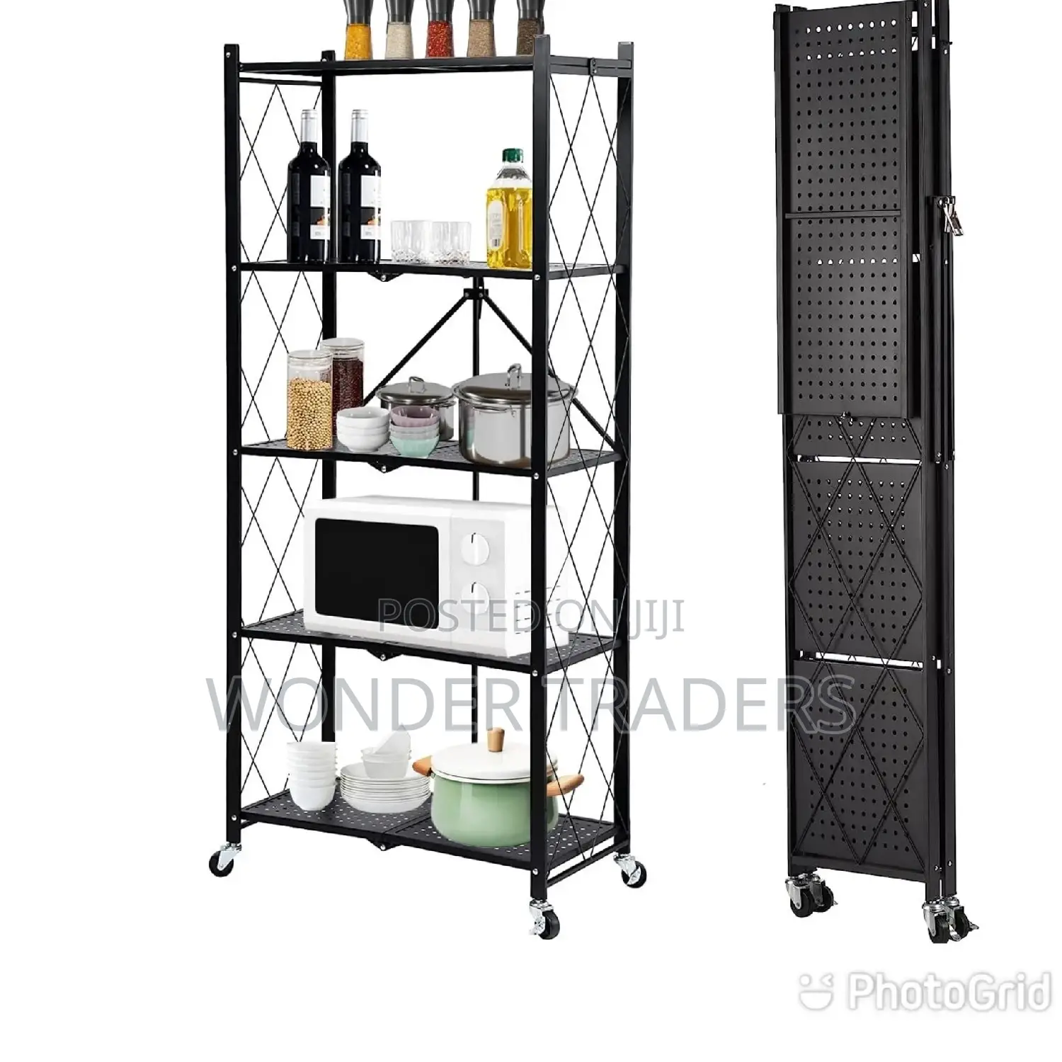 4tier Fordable Rack With Wheel
