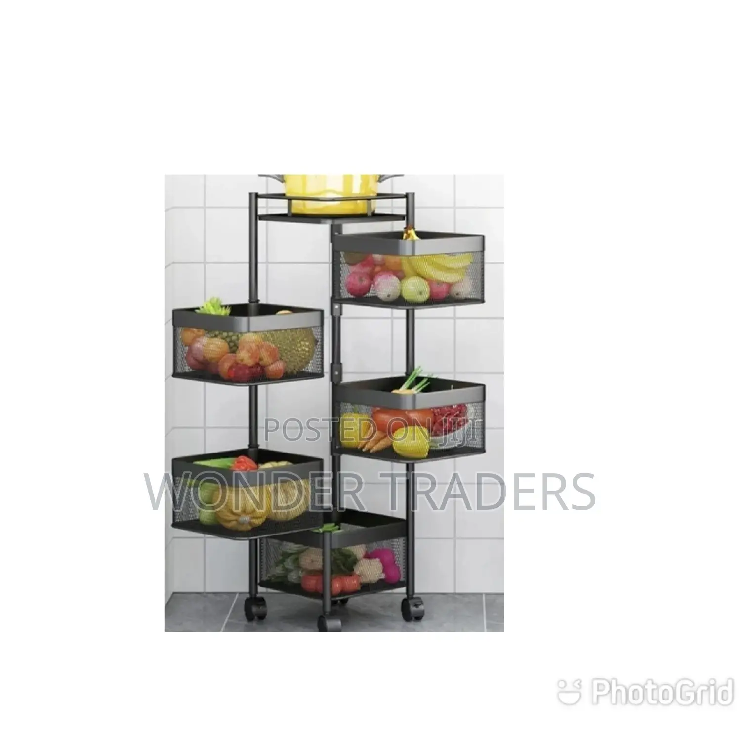5tier Fordable Rack With Wheel