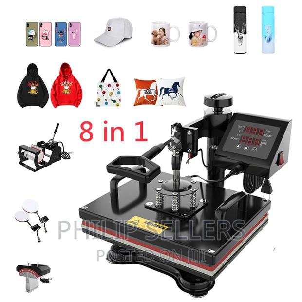 8in1 Sublimation Transfer Plate Cap Mug T Shirt Combo Multif - thumbnail 9