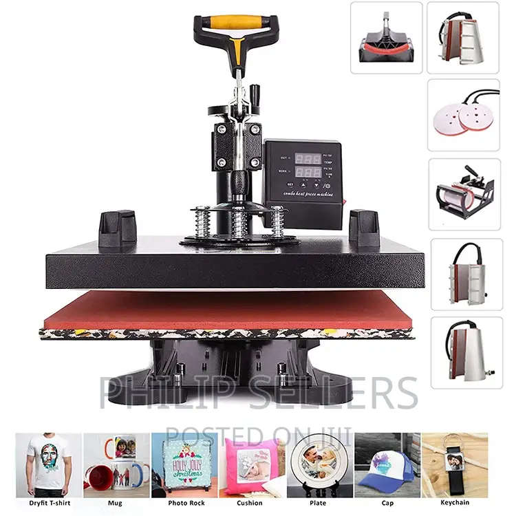 8in1 Sublimation Transfer Plate Cap Mug T Shirt Combo Multif