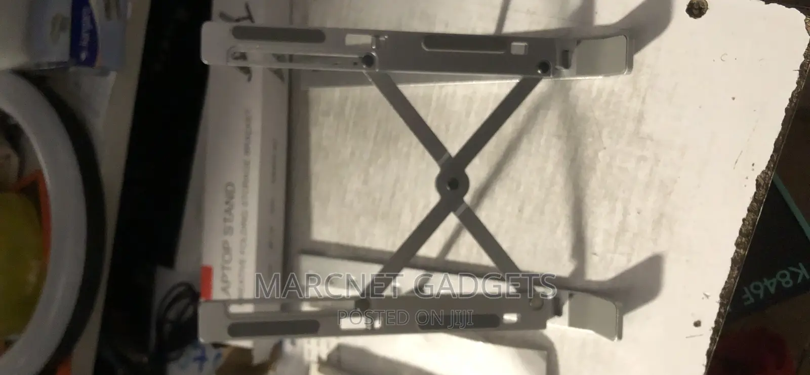 Silver Metallic Adjustable Laptop Stand