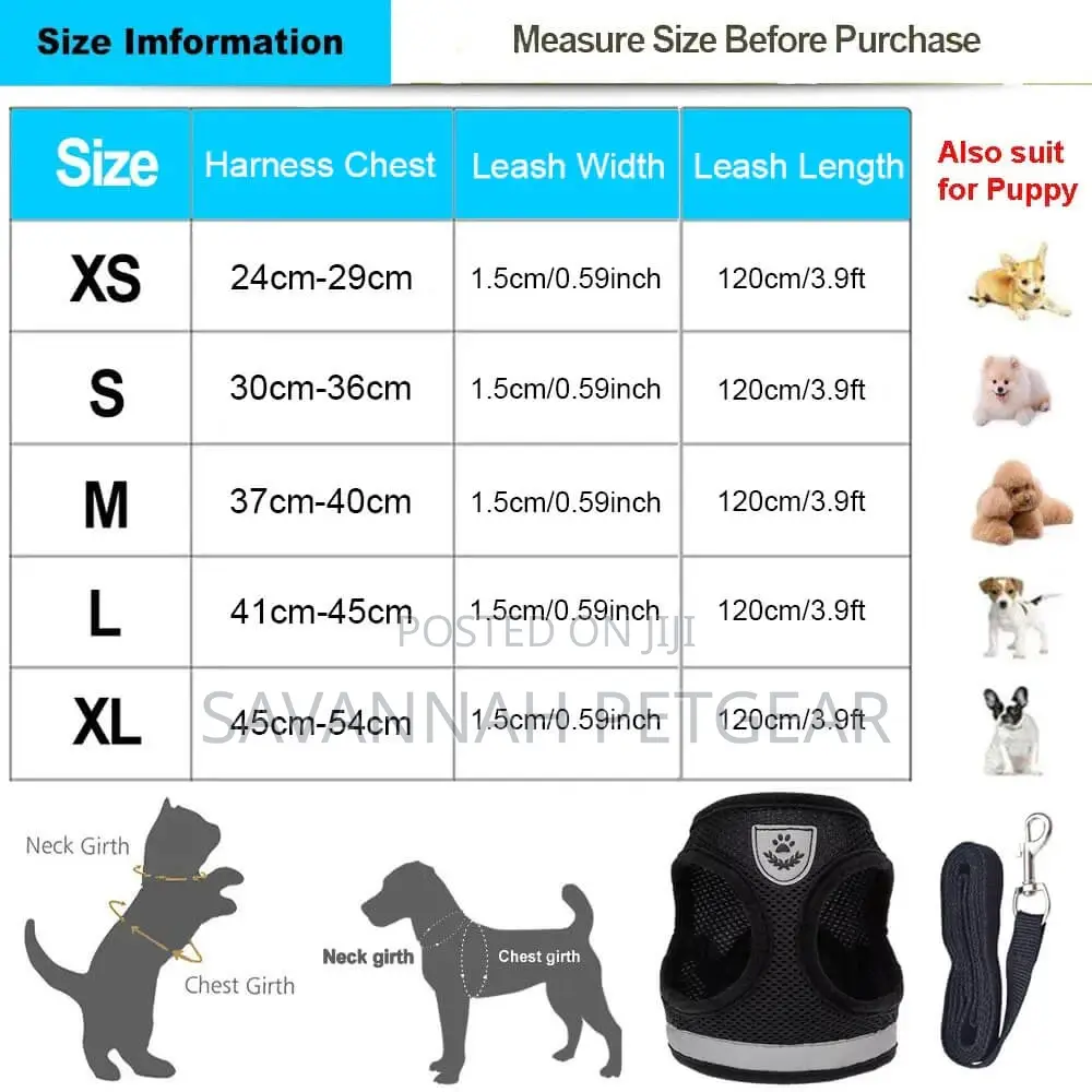 Step-in Soft Vest Cat Harness + Leash