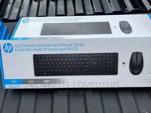 HP 650 Wireless Keyboard and Mouse Combo - Black - main view