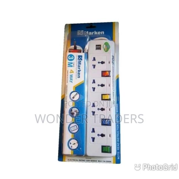 6 Way 3m Power Extension Cable