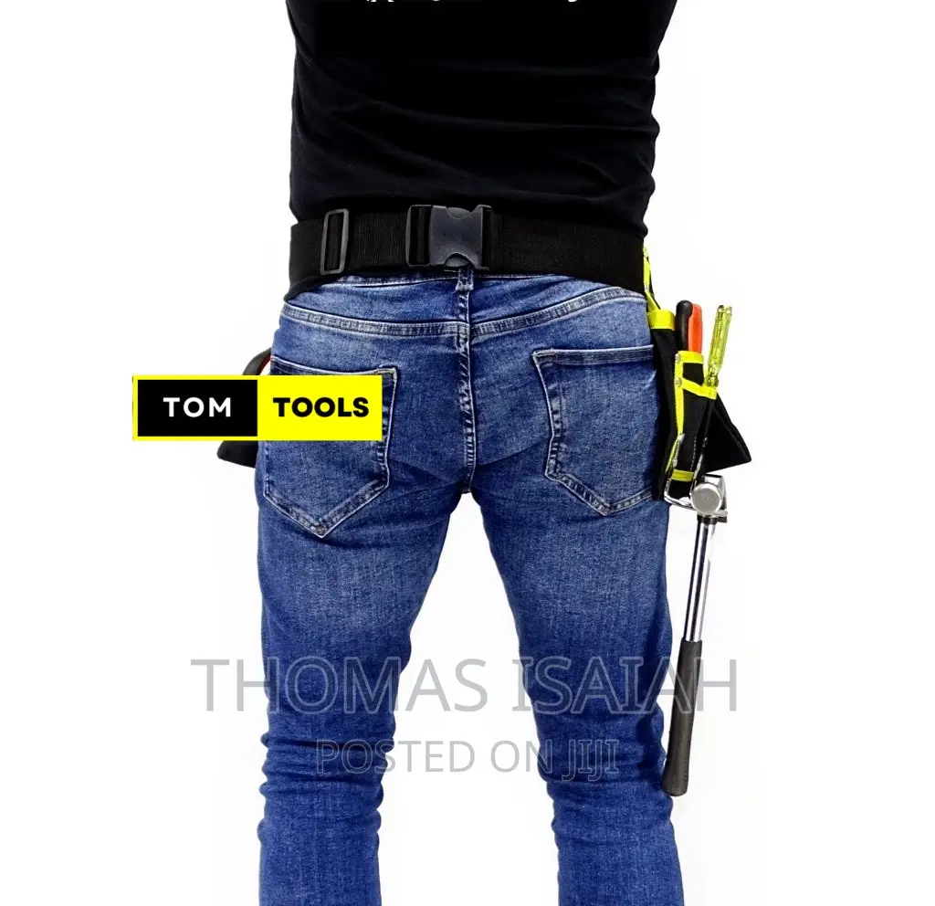 11 Pockets Heavy Duty Polyester Tool Belt With Steel Hammer