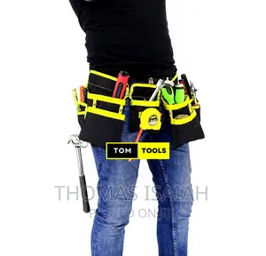 11 Pockets Heavy Duty Polyester Tool Belt With Steel Hammer