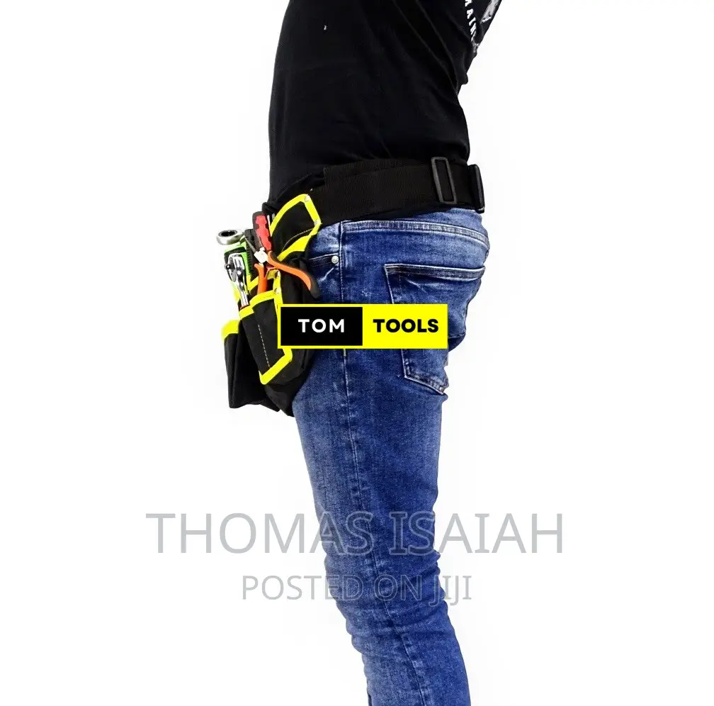 11 Pockets Heavy Duty Polyester Tool Belt With Steel Hammer