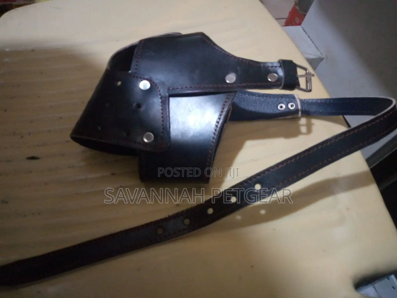 Extra Large Leather Dog Muzzle Ideal for Boerboel Dogs