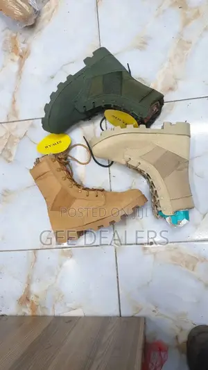 Jungle Green, Brown and Beige Tactical Military Boots