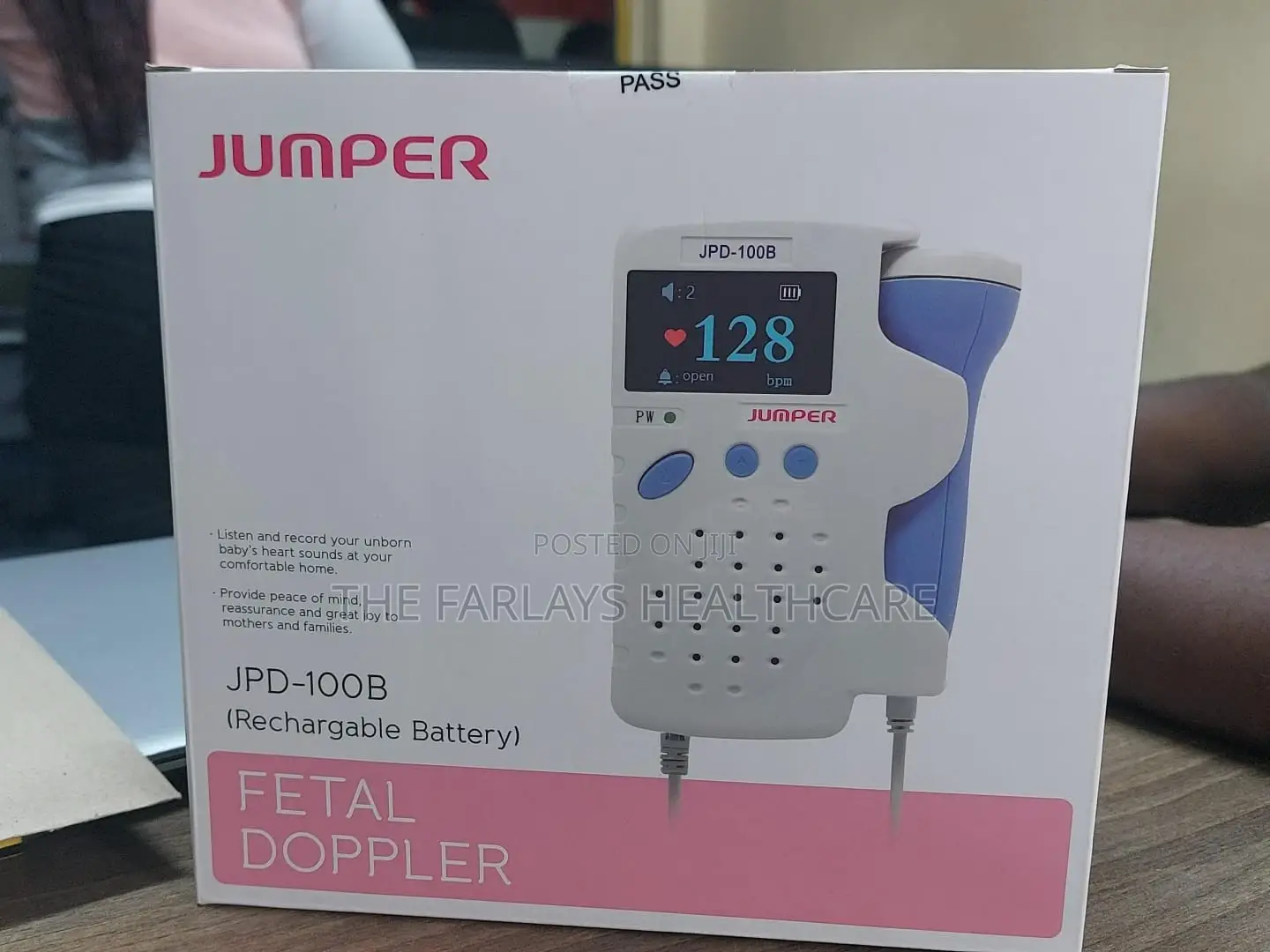 Jumper Fetal Doppler.- Rechargable Battery.