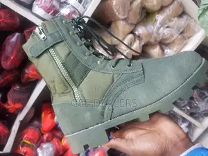 Jungle Green, Brown and Beige Tactical Military Boots