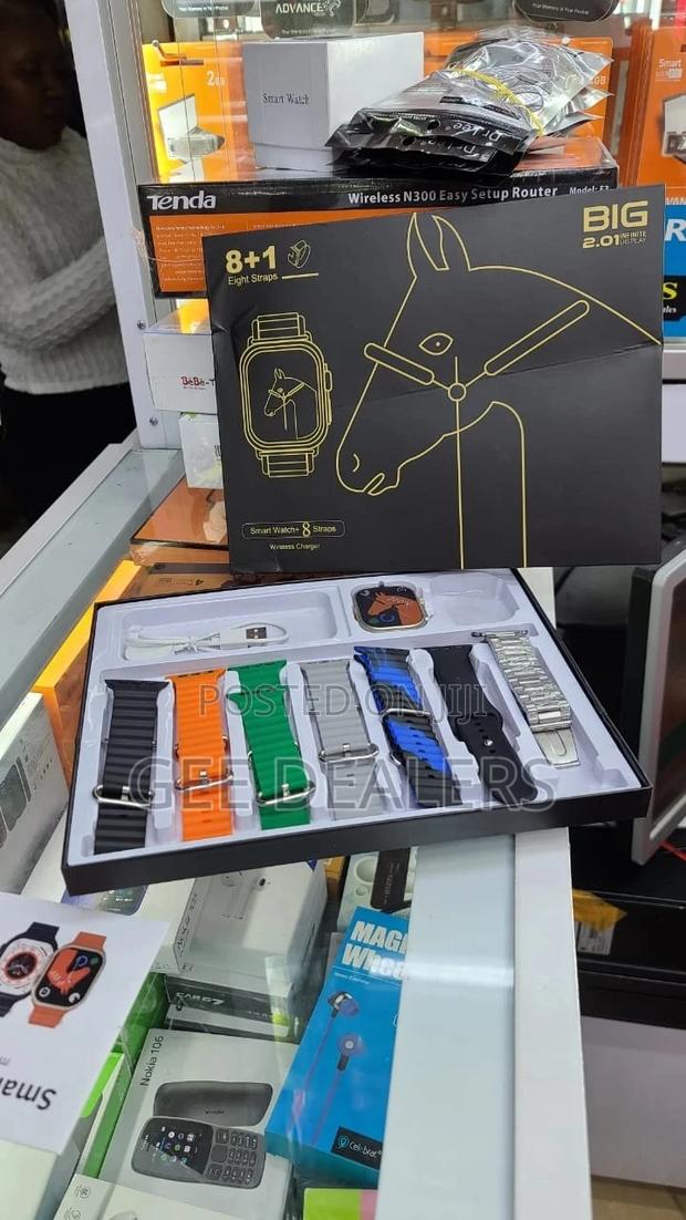 Ultra T9 Smart Watch With 7 Wrist Straps - main view