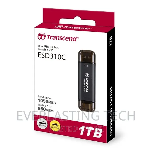 Transcend 1tb, External Ssd, Esd310c, Usb Type-a/Usb Type-C
