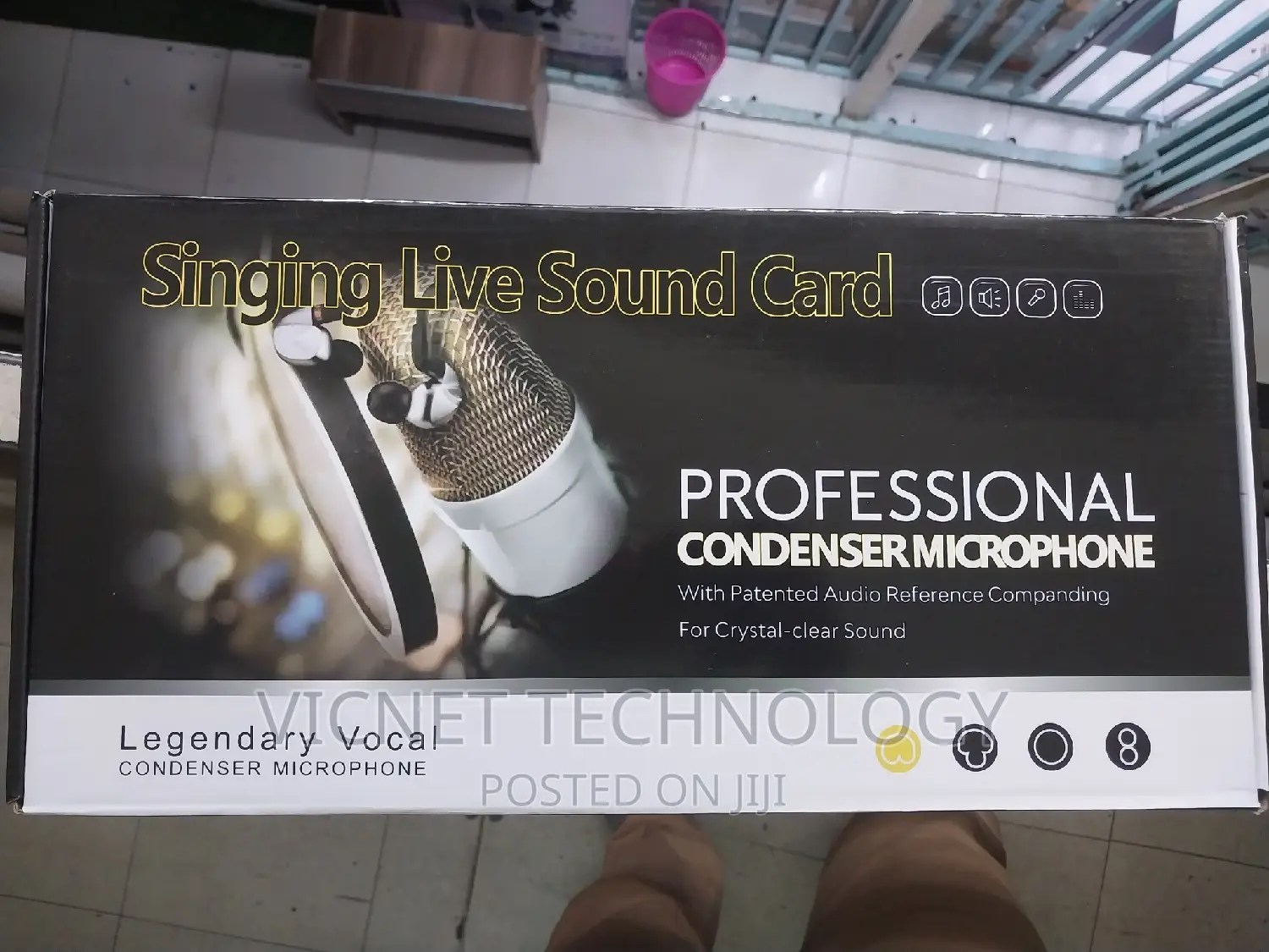Codenser Microphone With Live V8 Sound Card