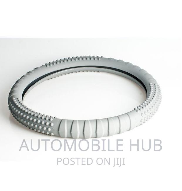 Silicone Grey Steering Wheel Cover - main view