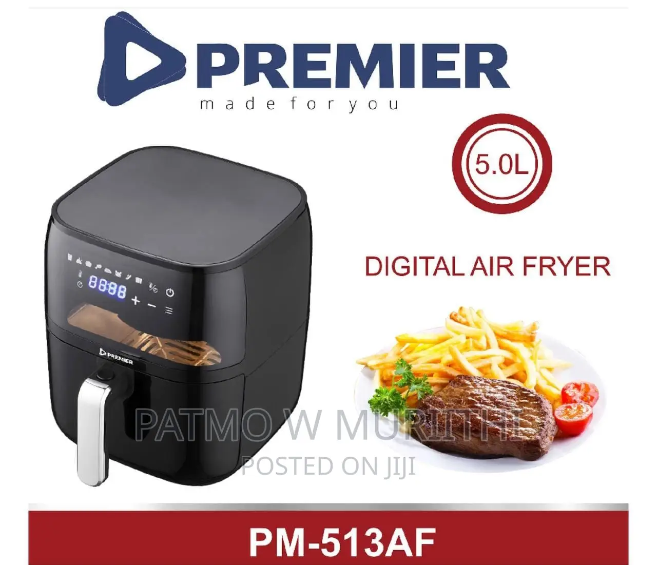 Air Fryer-Premier 5.0 Litres Pressure Cooker