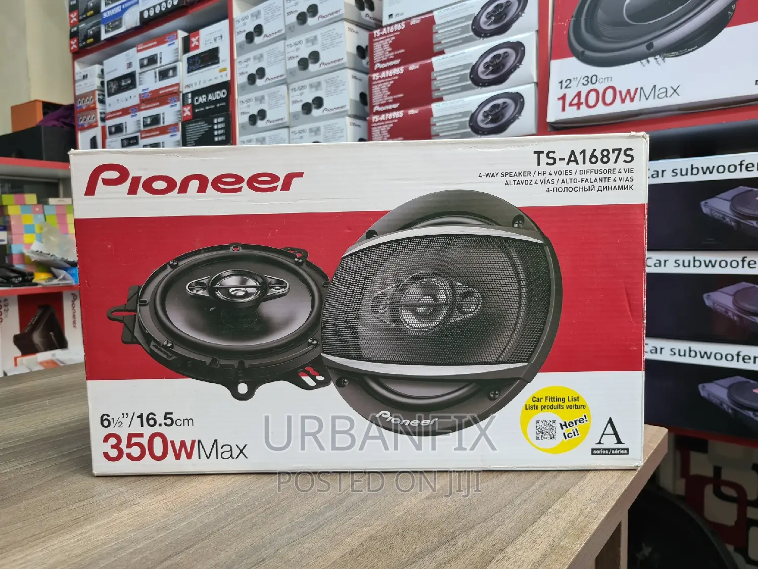 350 Watts Pioneer TS-A1687S Powerful Door Speakers