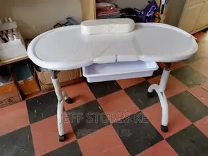 Movable White Manicure Table