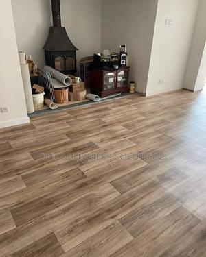 Brown Stripped Mkeka Wa Mbao - thumbnail 2