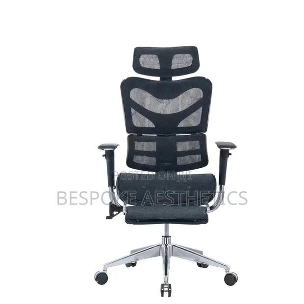Executive Ergonomic Mesh Office Chair, With Foot Rest - thumbnail 2