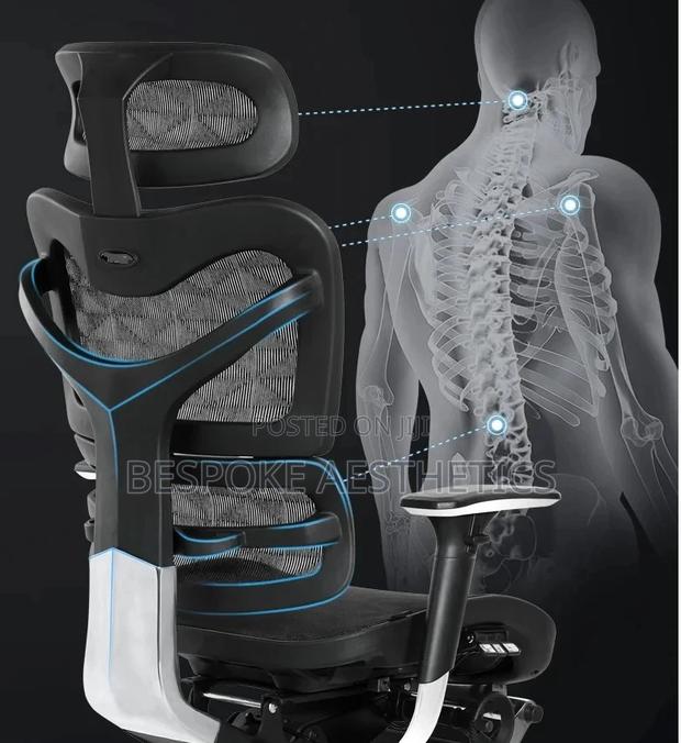 Executive Ergonomic Mesh Office Chair, With Foot Rest - thumbnail 10