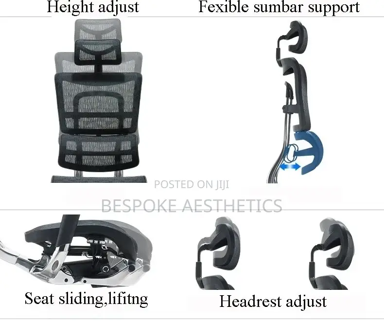 Executive Ergonomic Mesh Office Chair, With Foot Rest