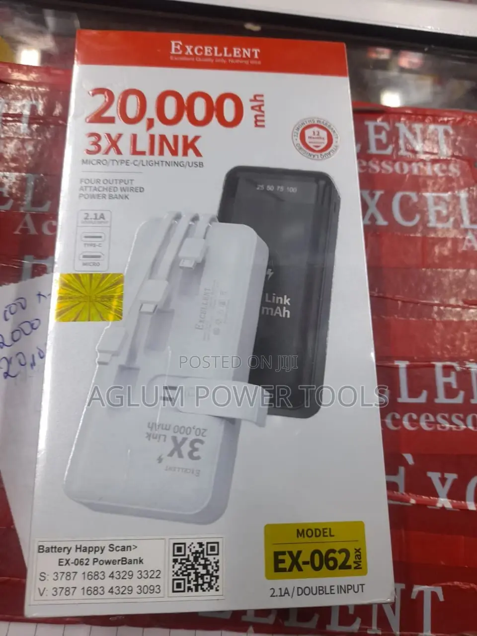 Excellent Power Bank 20,000mah