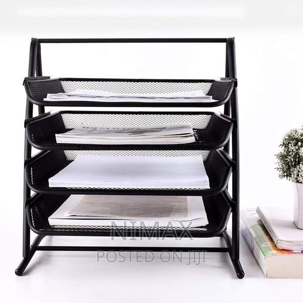 Office Tray 4 Tier / Mesh Desk Organizer - thumbnail 3