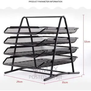 Office Tray 4 Tier / Mesh Desk Organizer