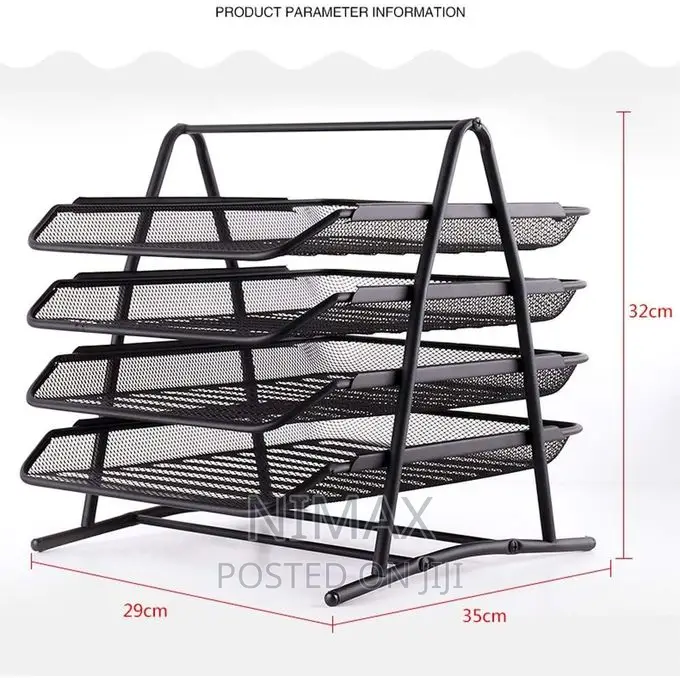 Office Tray 4 Tier / Mesh Desk Organizer