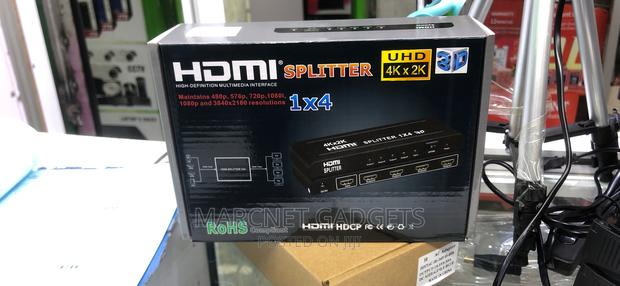 Powered 4 Way Hdmi Splitter Metallic - main view