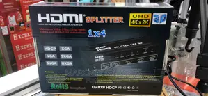 Powered 4 Way Hdmi Splitter Metallic