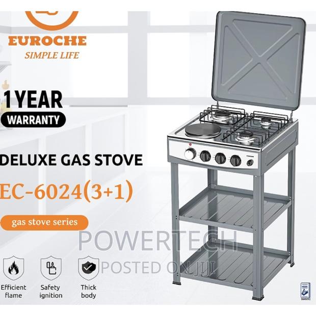 Eurochef 3GAS+1ELECTRIC Free Stand Top Cooker"