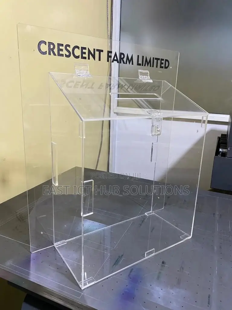 Clear Acrylic Ballot Box, Suggestion Box, or Any Paperwork.