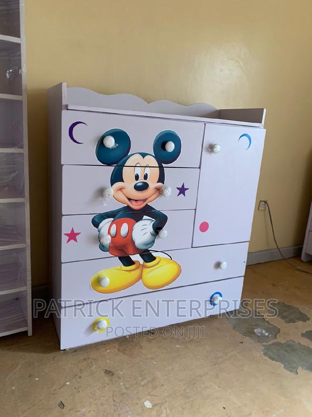 Morden MDF Baby Chest of Drawers 4 by 4 Fitts