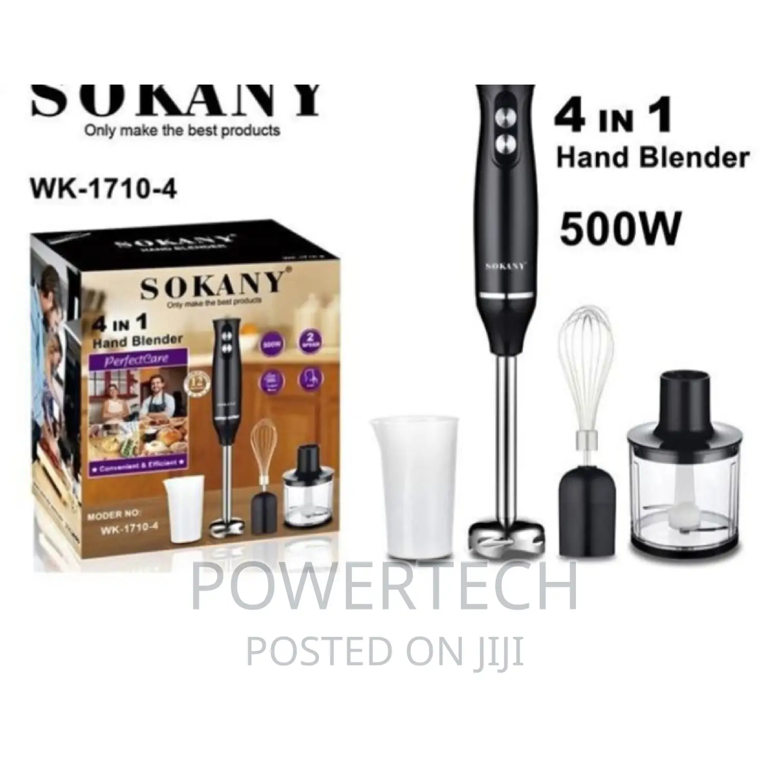 Sokany 4 in 1 Hand Blender -500 Watts